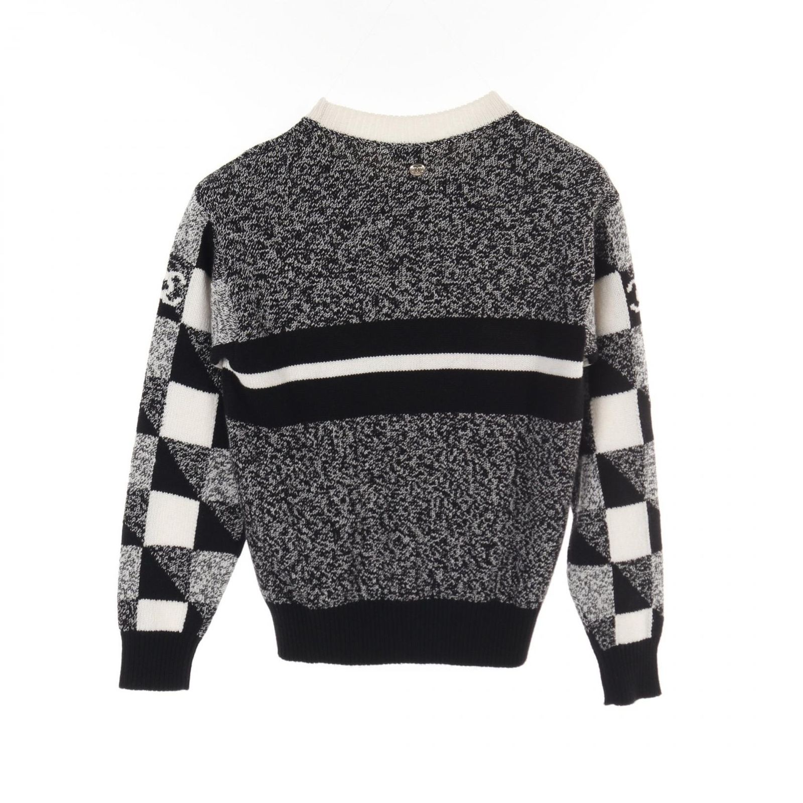 シャネル CHANEL No.5 ニット カシミヤ ブラック ホワイト P73214 レディース 中古 シャネル CHANEL ニット No.5 P73214 ブラック カシミヤ ニット