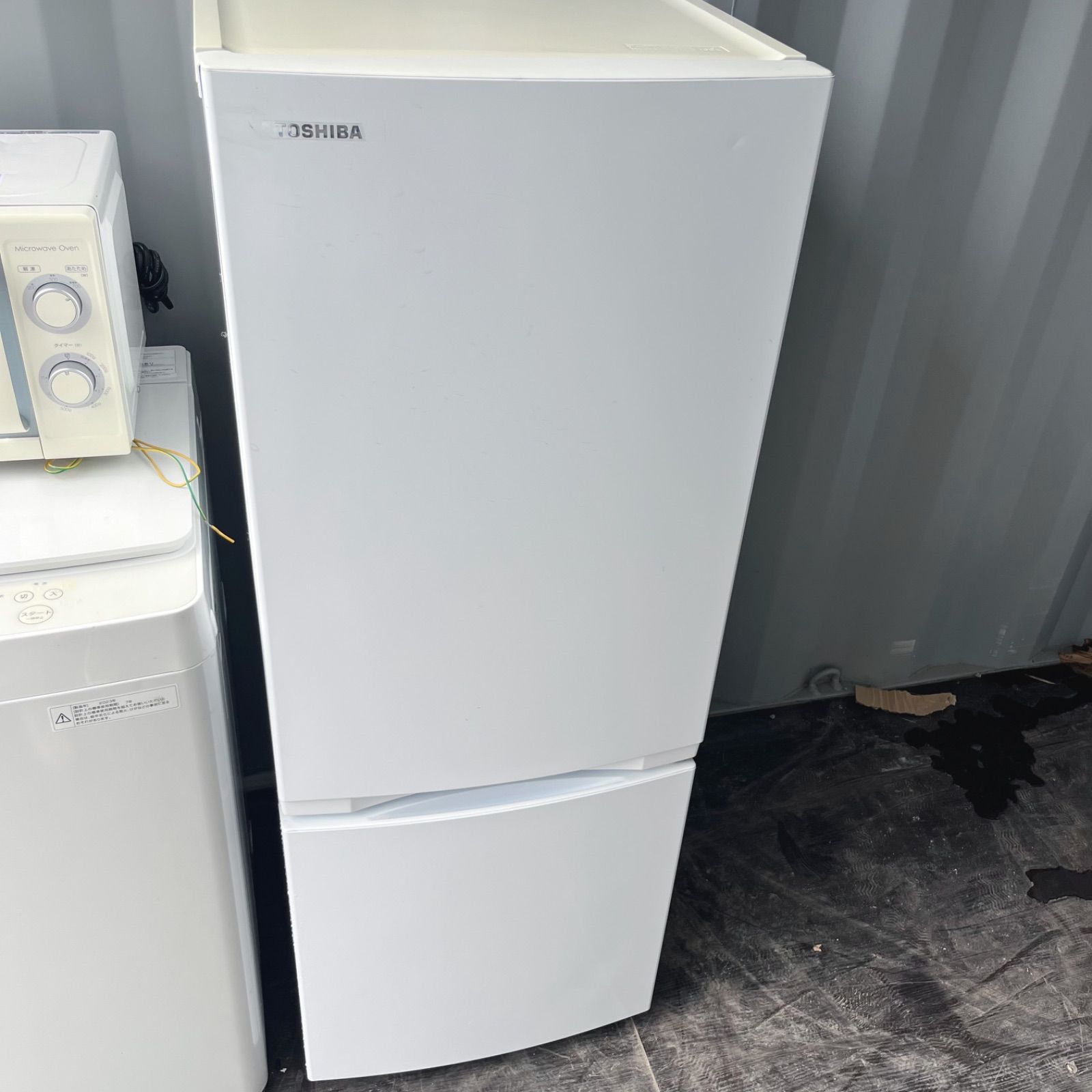 148取付無料！完動品！東芝おしゃれホワイト冷蔵庫・7kg洗濯機・電子