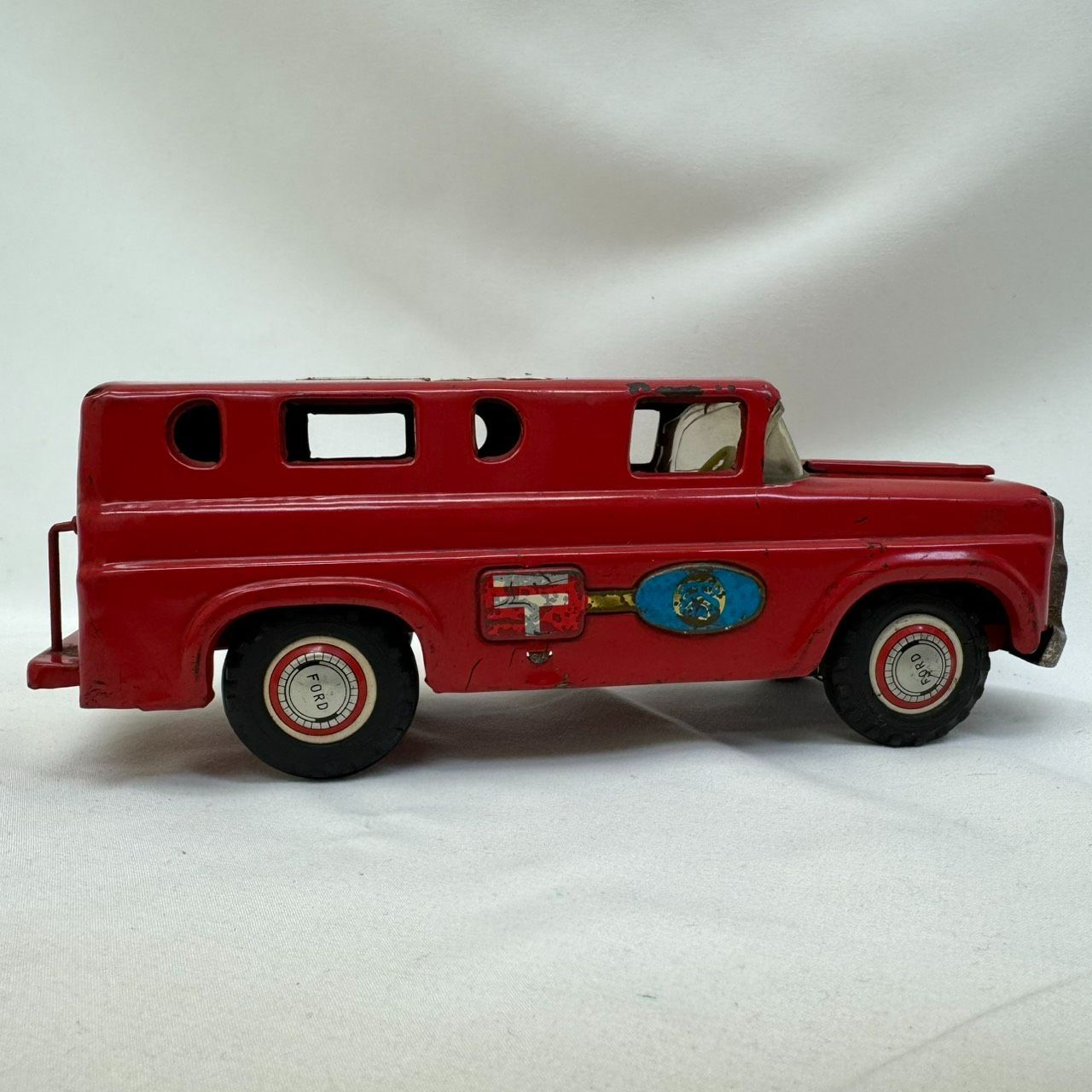 K【ヴィンテージ】1950年代 マルサン ブルドックトイ 郵便車 ブリキ