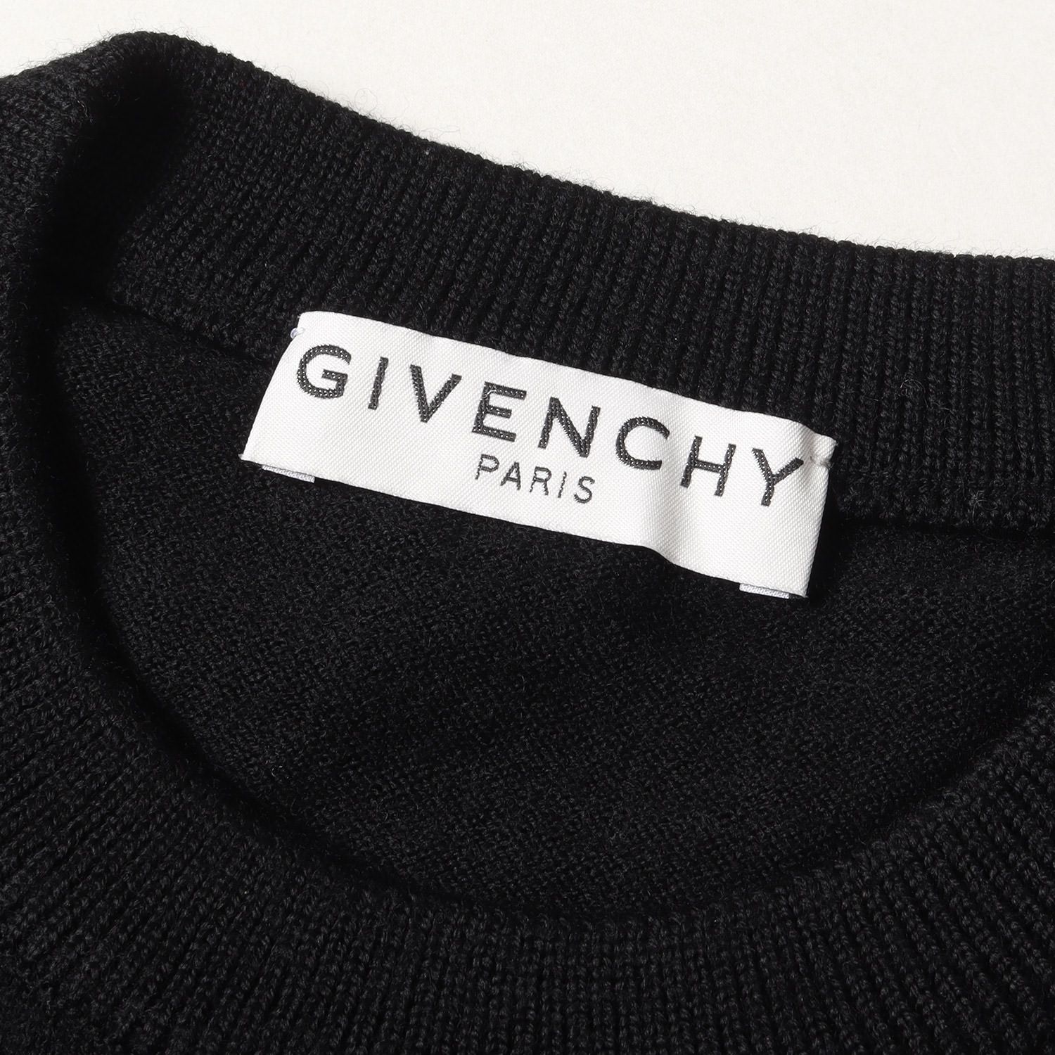 美品 GIVENCHY ジバンシィ ニット シグネチャーロゴ クルーネック ウールニット セーター 19AW ブラック 黒 XS トップス イタリア製  ブランド - メルカリ