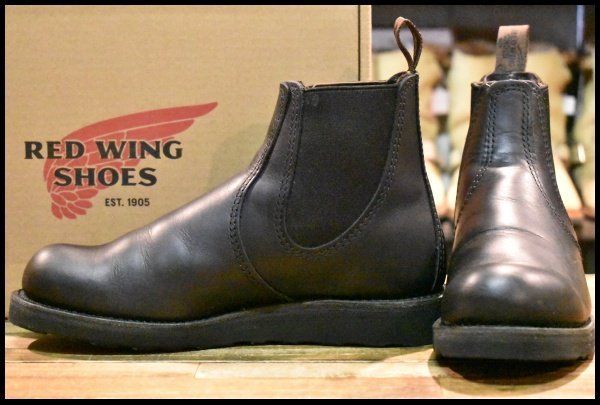 8D 24年 レッドウィング 3194 クラシックチェルシー サイドゴア ブラック ハーネス 黒 ブーツ redwing HOPESMORE FD172