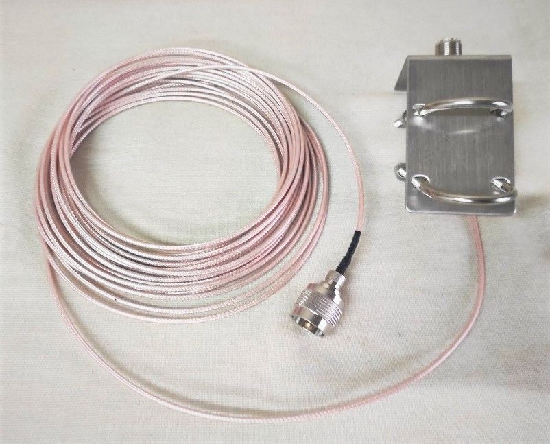 US直輸入 CB 27MHz デュアル アンテナ ミラーパイプ基台 同軸ケーブル