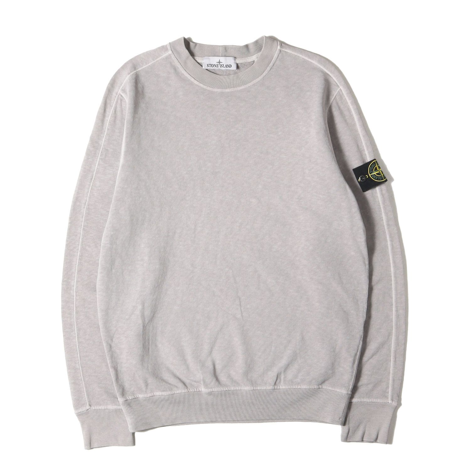 【美品】STONE ISLAND ストーンアイランド スウェット サイズ:M / 23AW サークル ロゴ パッチ スウェットシャツ (Logo Patch Sweatshirt) / 裏毛 / ヘザーグレー / トップス トレーナー【メンズ】