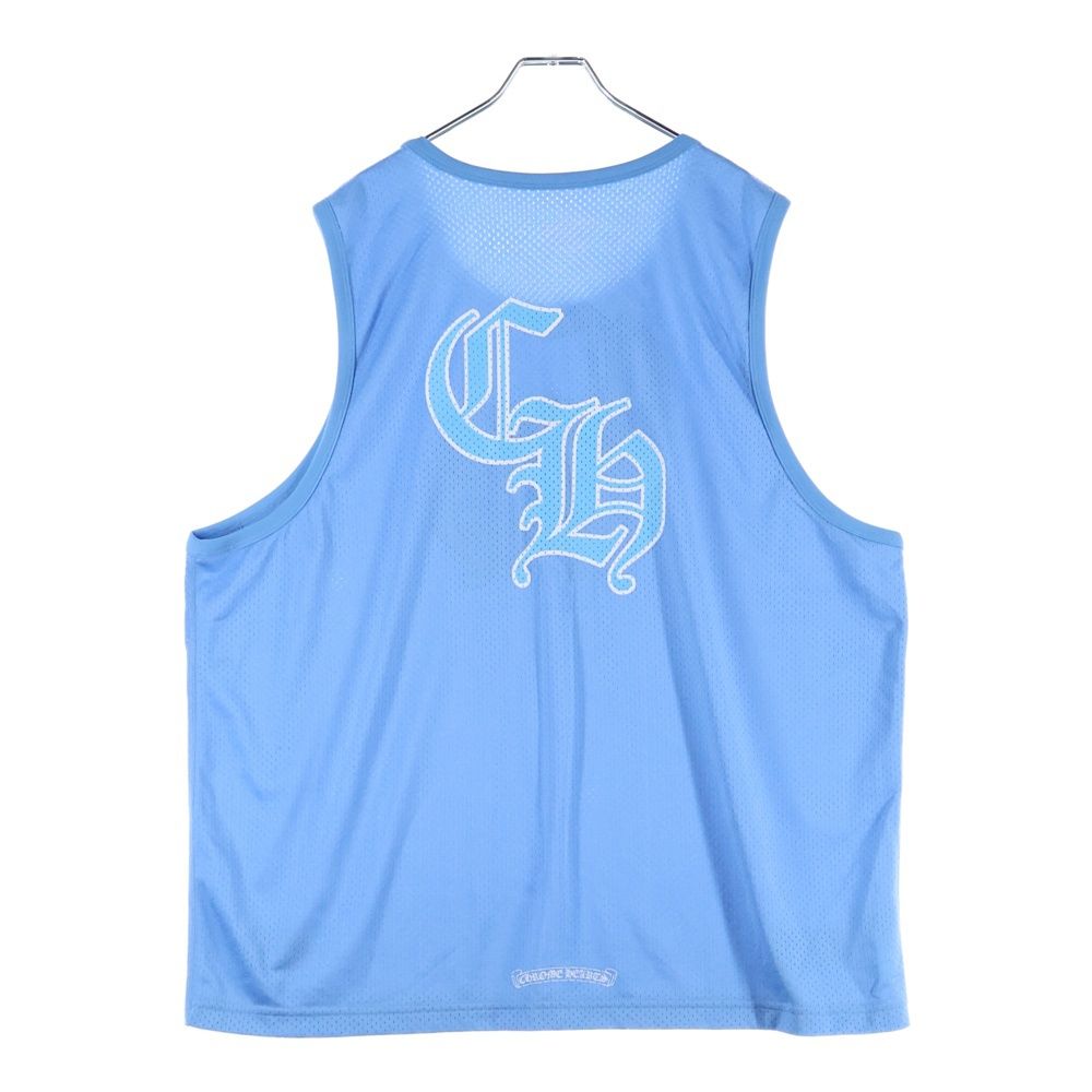 CHROME HEARTS クロムハーツ MESH WARM UP JERSEY リバーシブルCHロゴプリントメッシュタンクトップ ブルー