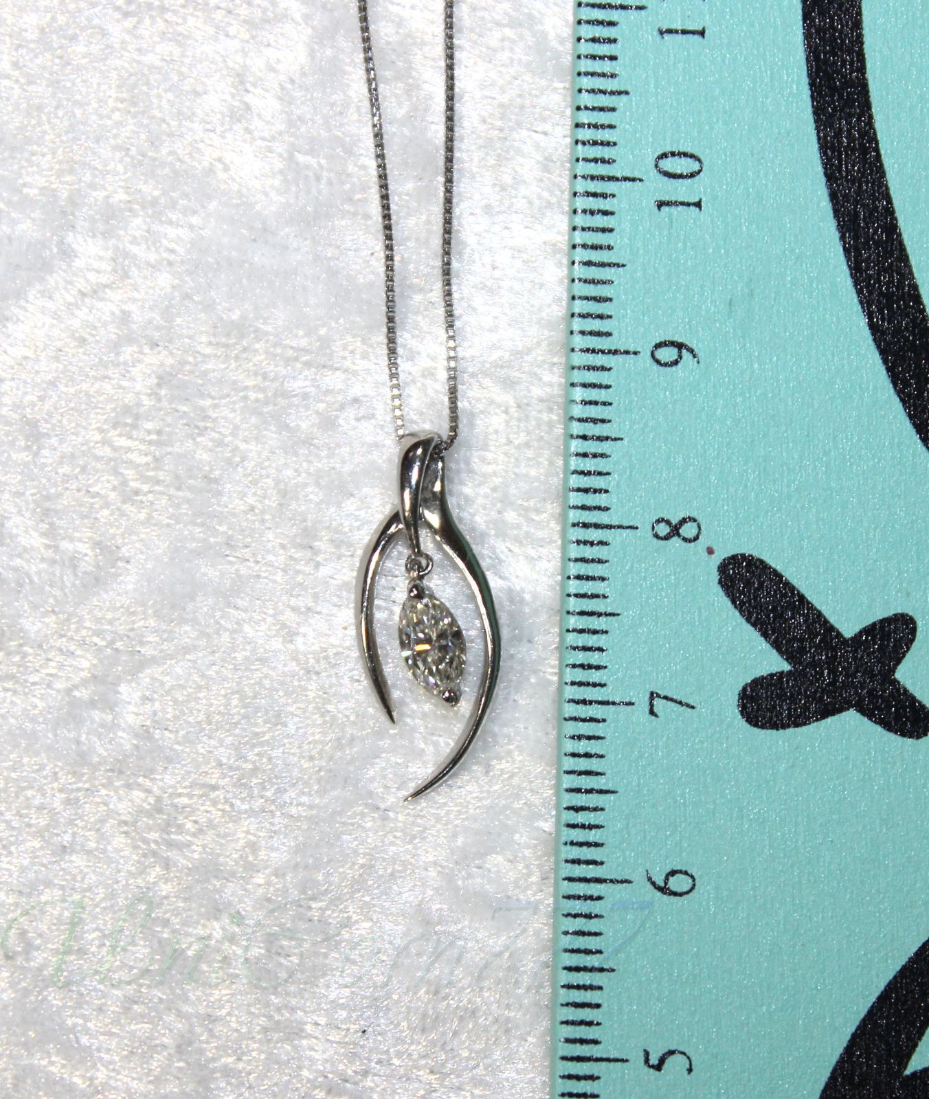 鑑別付天然ダイヤモンドネックレス TypeA 0.357ct JVS2 Pt900/Pt850 