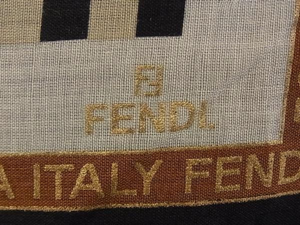 □美品□ FENDI フェンディ ストライプ ハンカチーフ ポケット