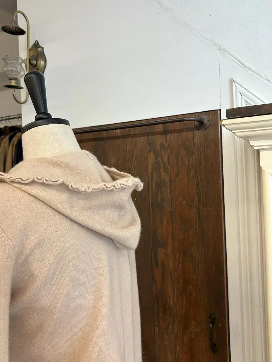 カシミヤ ジップアップニット