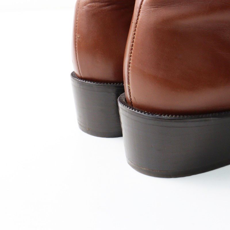 リーガル REGAL tailored レザーサイドジップロングブーツ 24.5