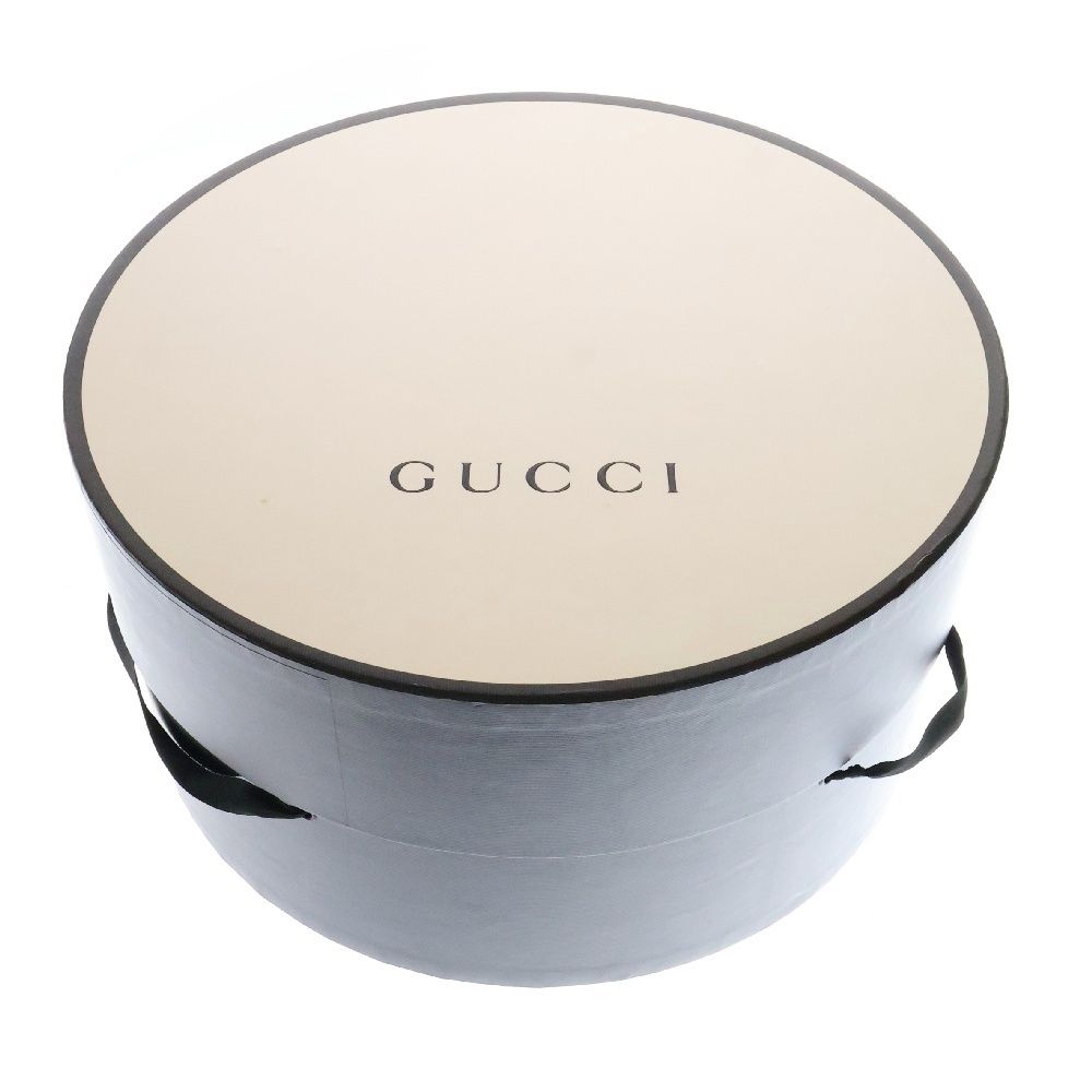 GUCCI (グッチ) ラメ ファブリック パピエ ハット 麦わら帽子 ゴールド