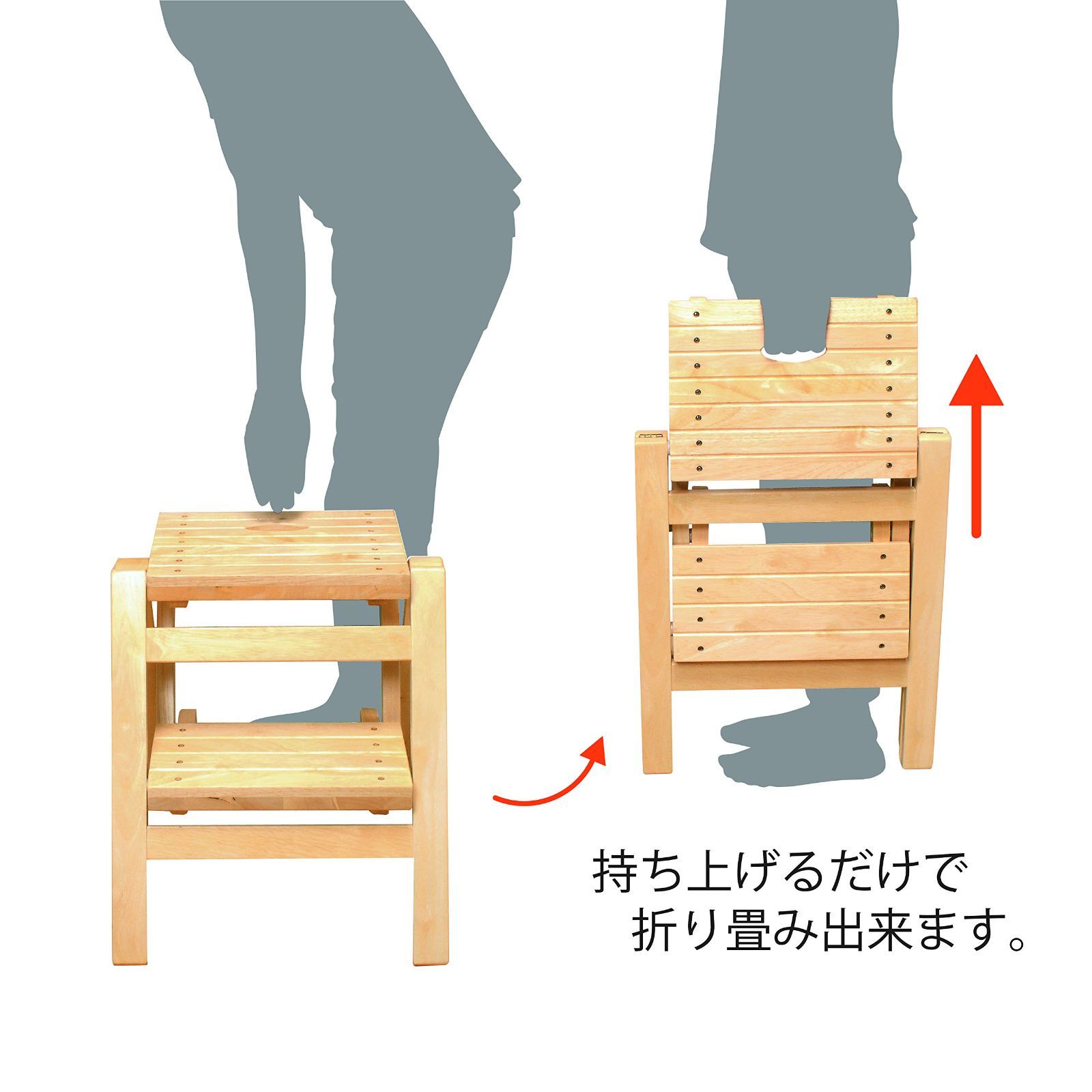 弘益 折り畳みステップチェア2段
