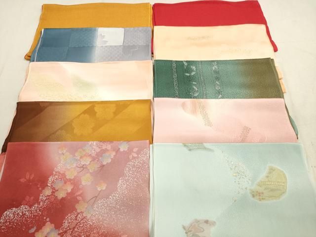 平和屋着物 和装小物 帯揚げ10枚セット 正絹 DAAX2006xg