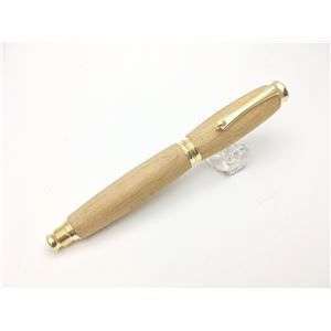 銘木材 万年筆 文房具 栗こぶ杢 くり 中太字 文具 ステーショナリー