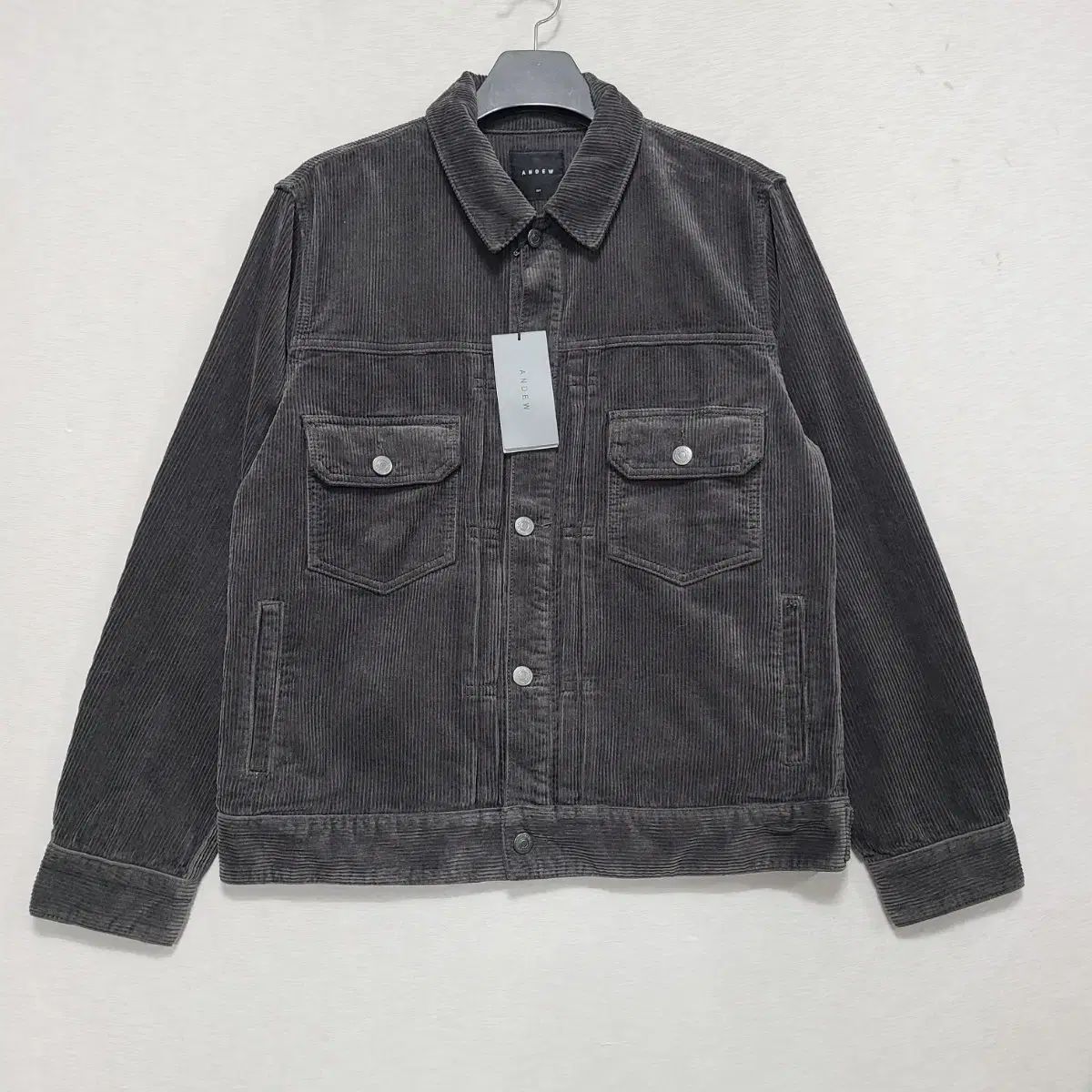 アンドゥ チャコール コーデュロイ ジャケット セットアップ メンズ105 34インチ ㅡ1024