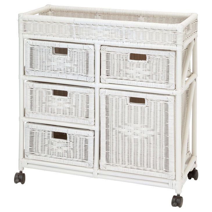 ヴィンテージ レトロ ラタン ミラー付きドレッサー ラタン ドレッサー