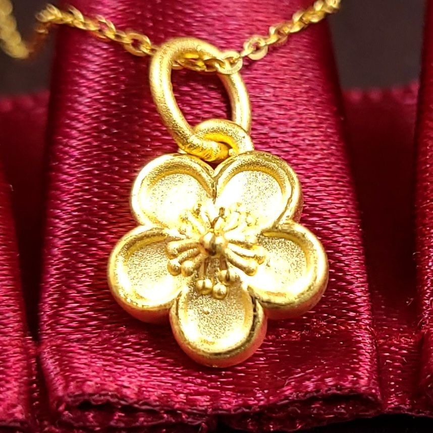 最も価値ある24金！フラワー K24 イエローゴールド ペンダント トップ 最も価値ある24金！フラワー K24 イエローゴールド ペンダント トップ