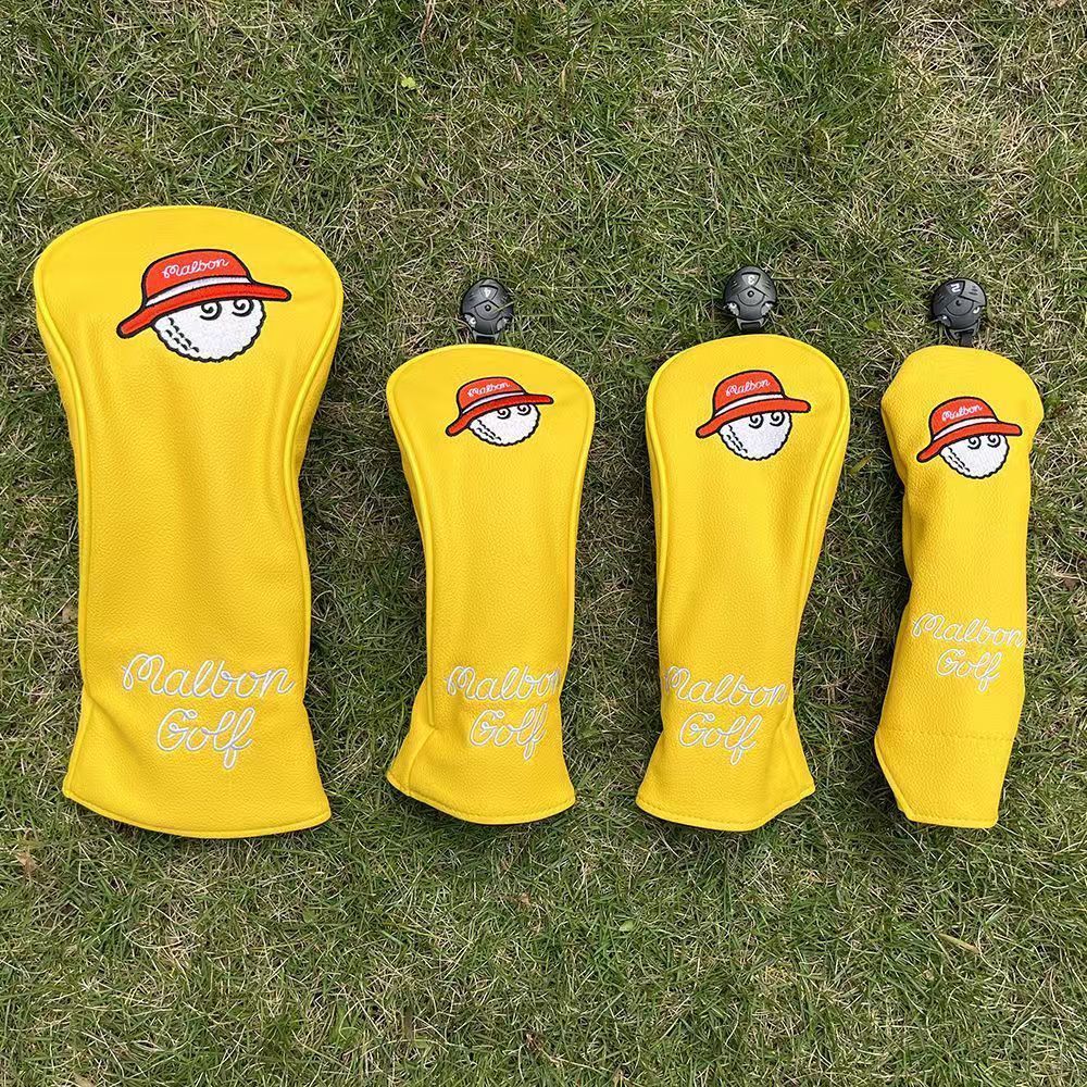 MALBON マルボンゴルフ ヘッドカバー４点セット 新品 新品マルボンゴルフ Malbon ヘッドカバー 4個セット クラブカバー