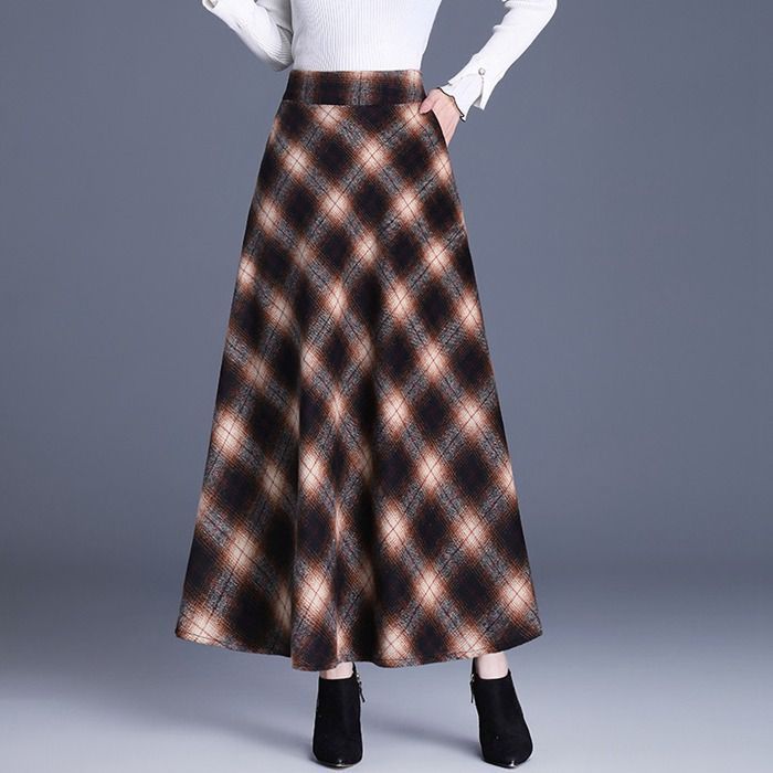 ツイード スカート レディース ロングスカート チェックスカート フ スカートマキシスカート ハイウエスト 秋冬 レディーススカート フ 通勤 せ 優雅 秋冬 体型カバー 女性 大人 シンプルxkmilyx149 DZ20 STEELWINDOWSANDDOORS_COM