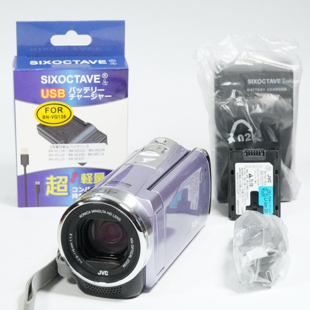 Victor JVC Everio GZ-HM33-Vバイオレット　動作確認済み JVC Victor Everio GZ-HM33-V バイオレット 動作OK 返金保証