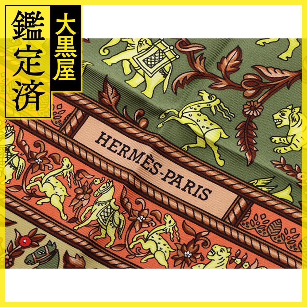 HERMES エルメス カレ90 「CHASSE EN INDE 」 HERMES エルメス カレ90 インドの狩猟 CHASSE EN INDE 大判