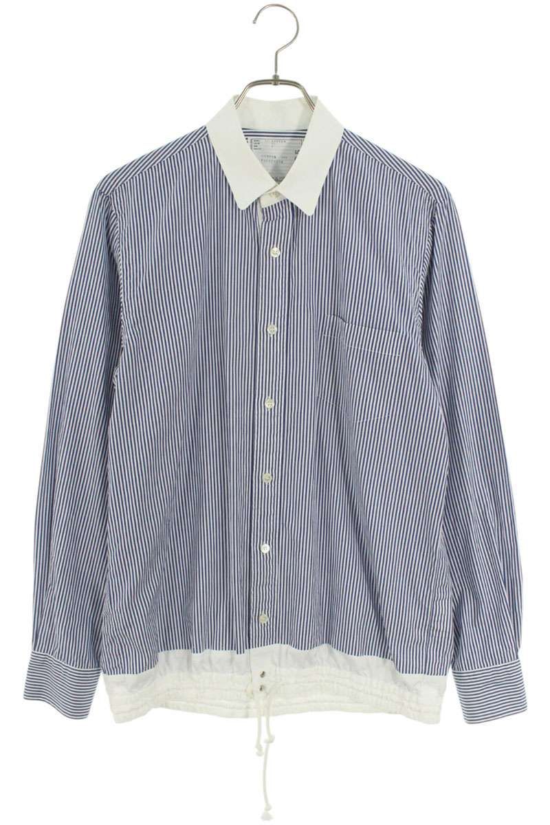 サカイ 15-00805M ドローストリングストライプ長袖シャツ メンズ 1  