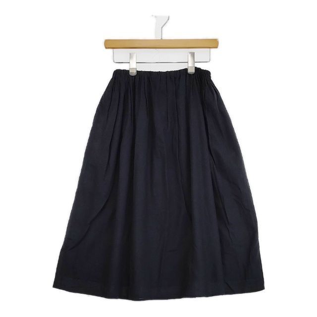 ゴーシュ ギャザースカート G164-S036 コットン ロングスカート ネイビー レディース ゴーシュ 5-0914M∞