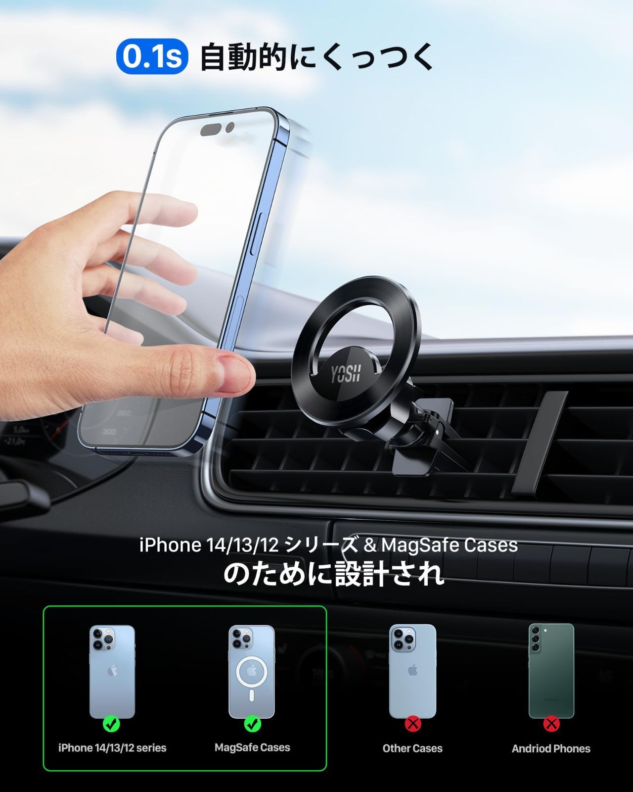 数量限定】iPhone For 落下防止 二重ロッククリップ 装着簡単 安定性拔群