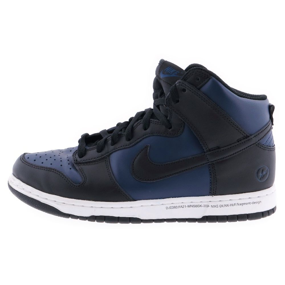 NIKE (ナイキ) ×FRAGMENT DESIGN DUNK HIGH TOKYO DJ0383-400 フラグメントデザイン ダンクハイ東京 ハイカットスニーカー ブラック/ネイビー US10/28cm
