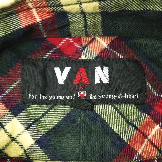 VAN JACKET INC. ヴァンヂャケット Tartan Check Flannel BD Shirt タータンチェックフランネルボタンダウンシャツ EN-99532 L グリーン/レッド JAC 長袖 伊勢丹チェック トップス g17887