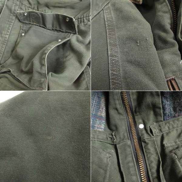 90s USA製 carhartt カーハート コットン ダック コート 緑系 XXL/2XL
