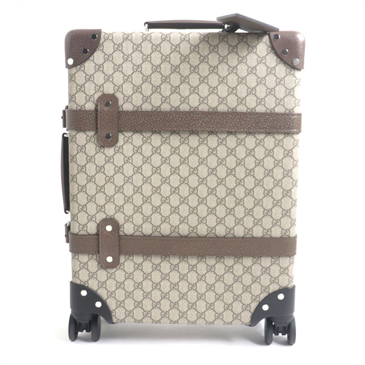 ♥品 GUCCI グッチ 533618 グローブトロッター コラボ GG キャリーオンバッグ スーツケース ベージュ系 伊製 カバー ネームタグ 鍵