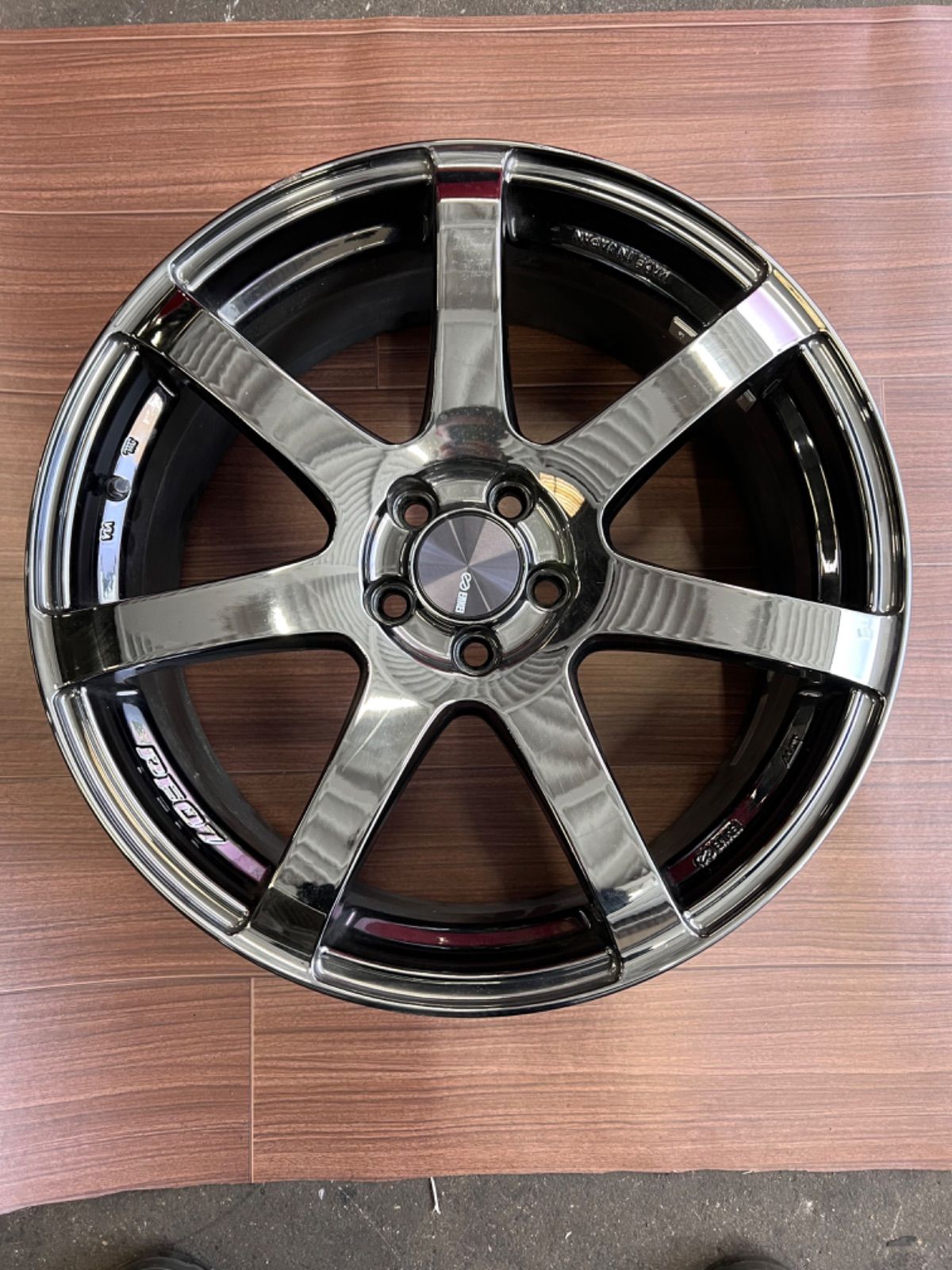 SUBARU STI 17インチ 7.5j+48 ガンメタホイール 4本セット