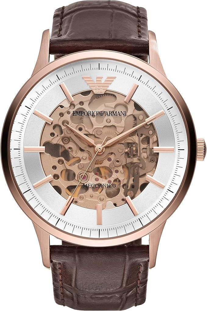 エンポリオアルマーニ EMPORIO ARMANI 腕時計 AR60039 メンズ ブラウン 自動まき