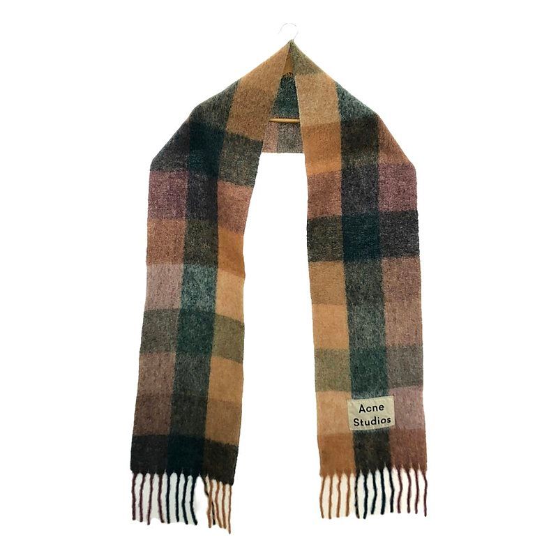 Acne Studios マフラー チェック柄 マルチカラー Acne Studios チェック柄マフラー