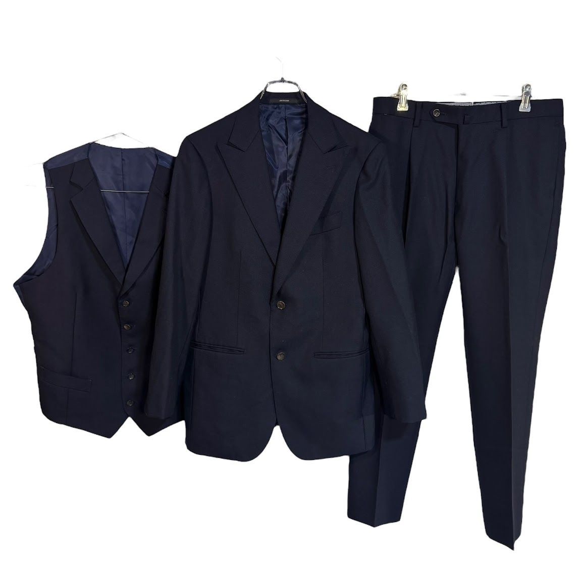 C343 【美品】 ARTISAN アルチザン セットアップ 3点 セット スーツ 
