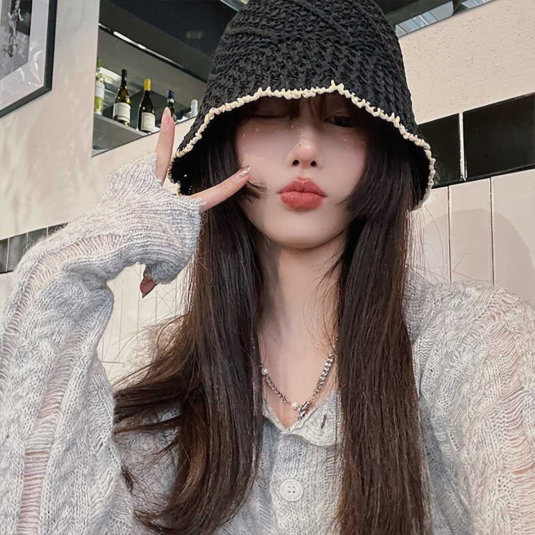 クロシェハット バケットハット （帽子 かぎ編み クロシェハット 