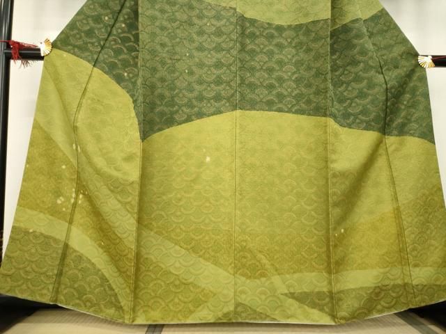 平和屋着物○訪問着 作家物 笹竹文 青海波 金糸 胴抜き仕立て