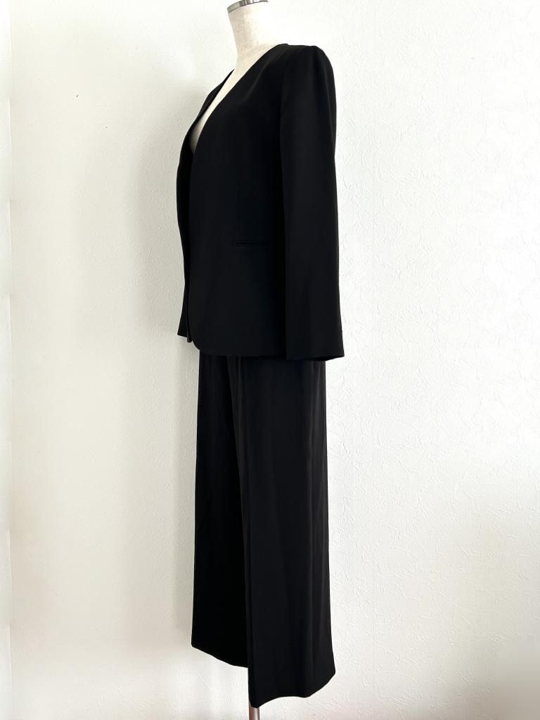 theory セオリー ジャケット-パンツ セットアップ LL相当 ブラック フォーマル 送料込み 6459217