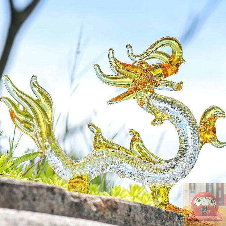 龍 辰 ドラゴン 干支 ガラス置物 硝子細工 月夜野工房