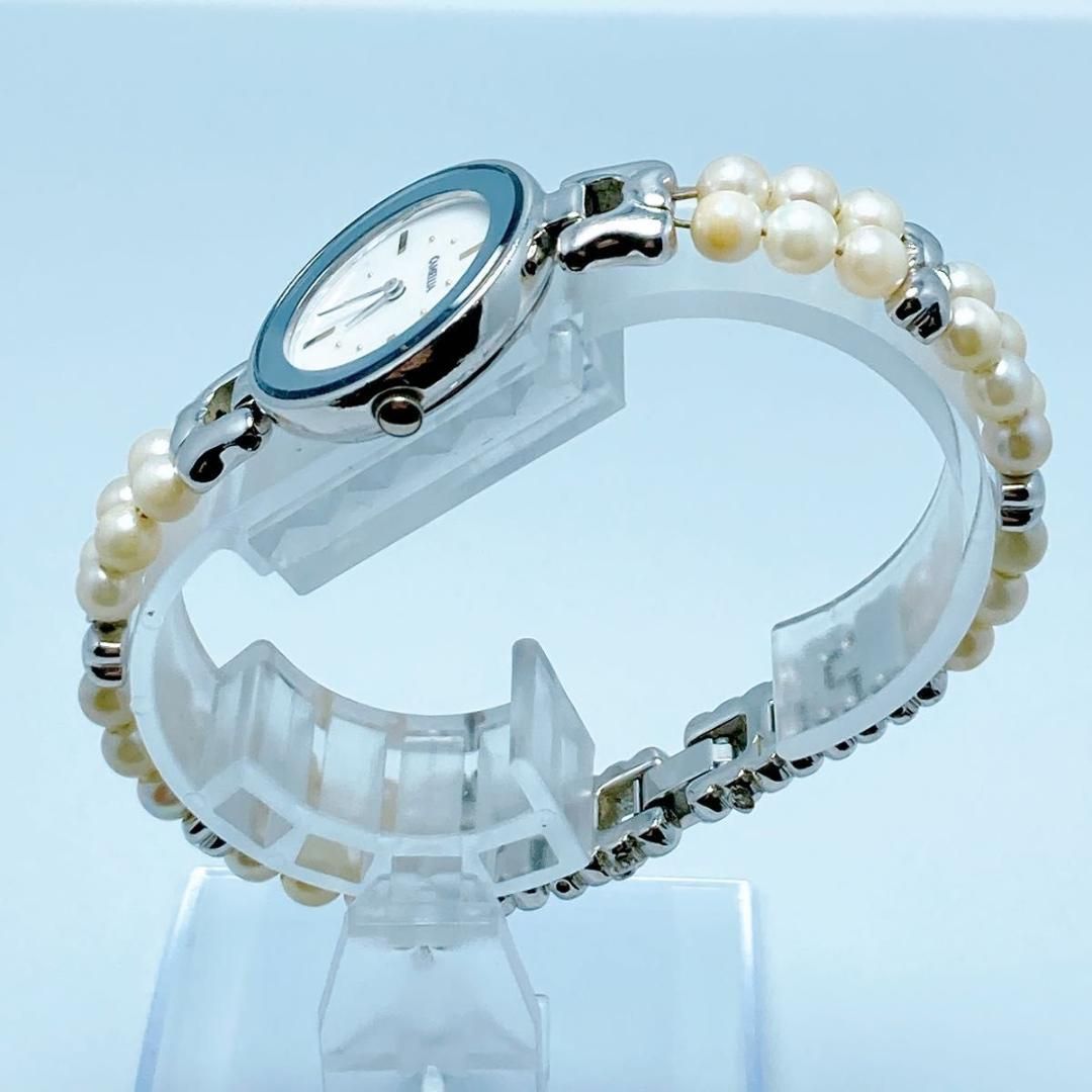 42 ミキコーポレーション　カメリア　パール　シェル　レディース　腕時計　美品 42 ミキコーポレーション カメリア パール シェル レディース