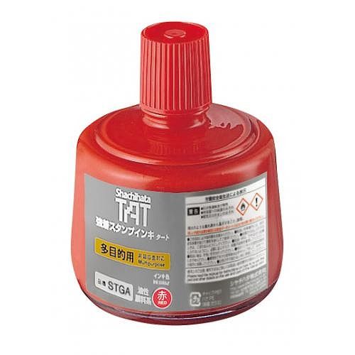 シヤチハタ 強着スタンプインキ タート 赤 大 多目的用 STGA-3-R 42611