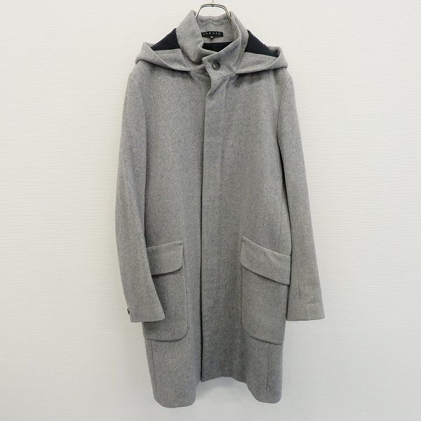 セオリー theory コート フーディー ジップアップ グレー系 a942767