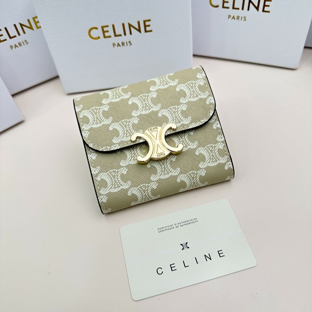 新品 セリーヌCELINE 財布 三つ折り トリオンフ 財布 - メルカリ