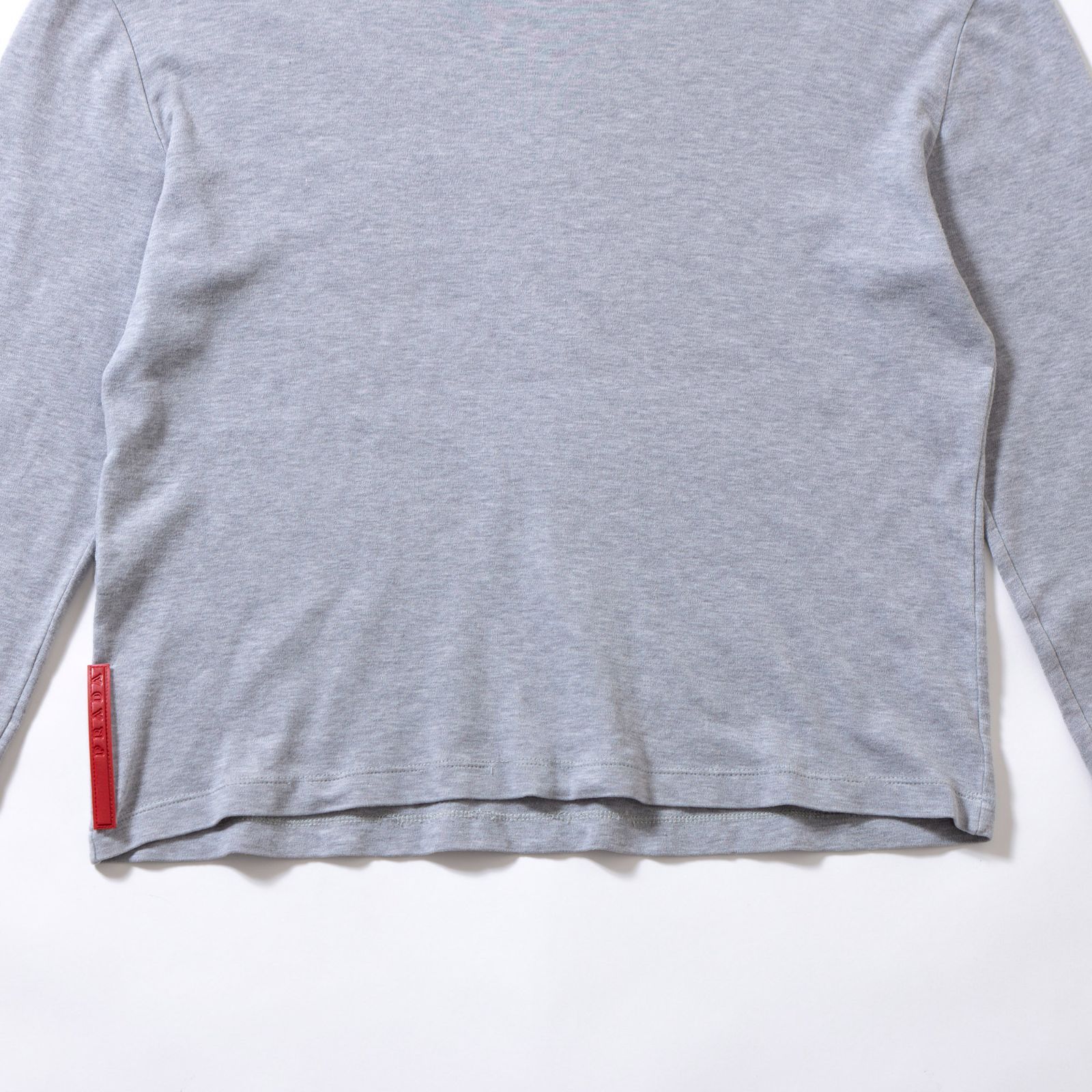 プラダ PRADA SPORT クルーネック ロングスリーブTシャツ グレー