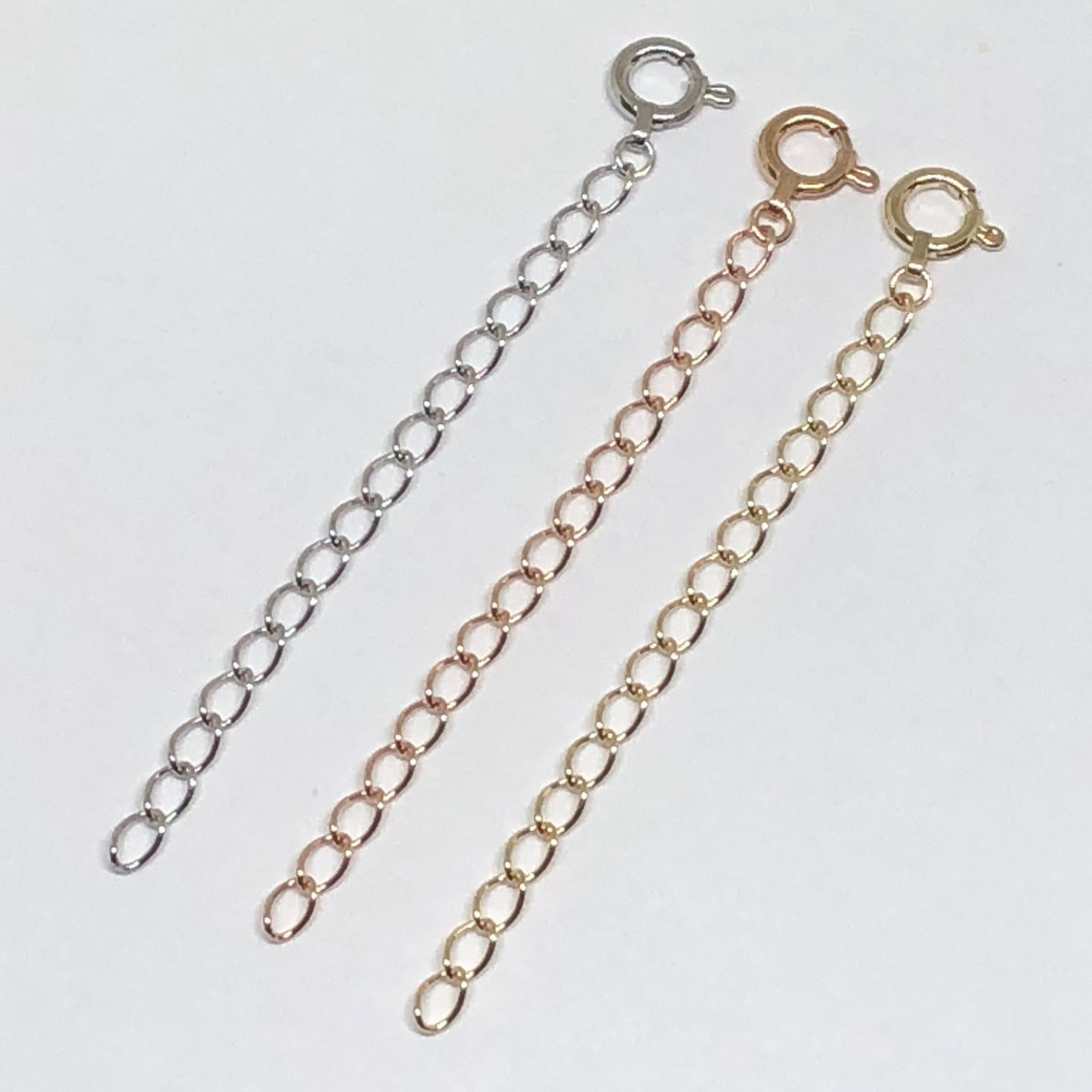 k10 10金 延長アジャスター イエロー、ホワイト、ピンクゴールド 