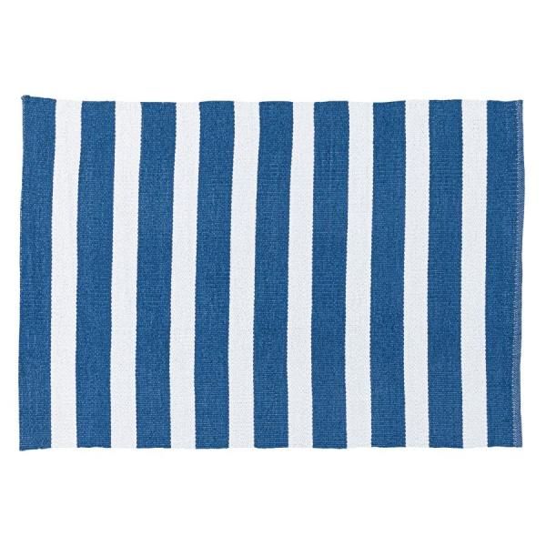 ドットデザイン コットンラグ | 東谷 カラー:ブルー / ネイビー | コットンラグ ドットデザイン おしゃれラグ