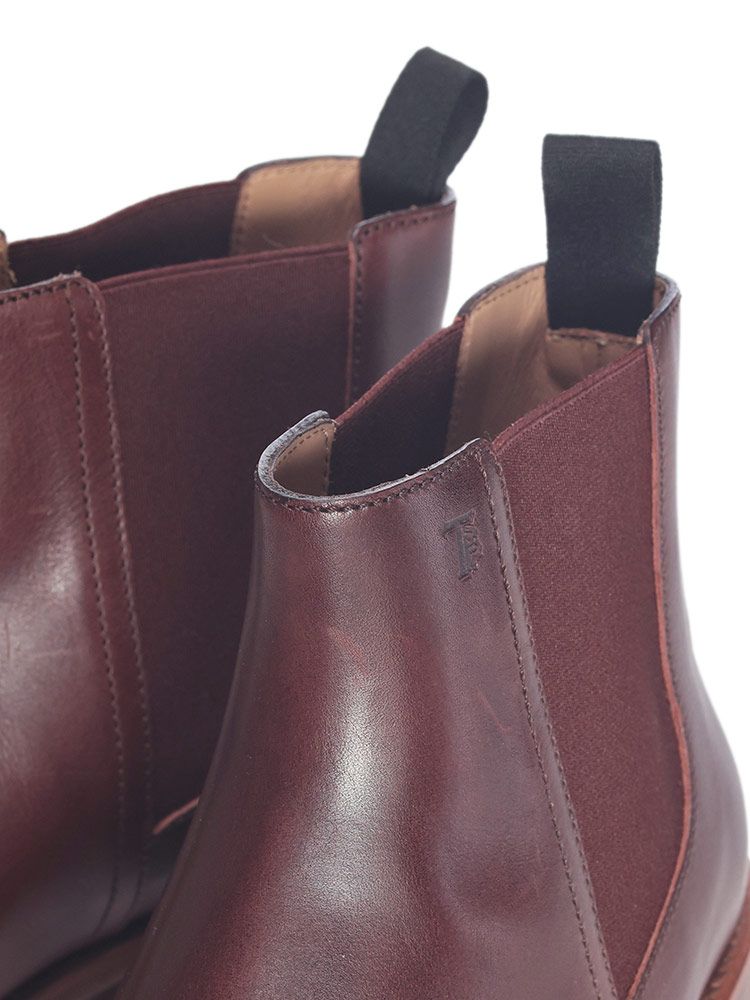 【TOD'S 】サイドゴアブーツ　ボルドー　箱付き TOD'S (トッズ) サイドゴアブーツ TOD'S 】サイドゴアブーツ ボルドー