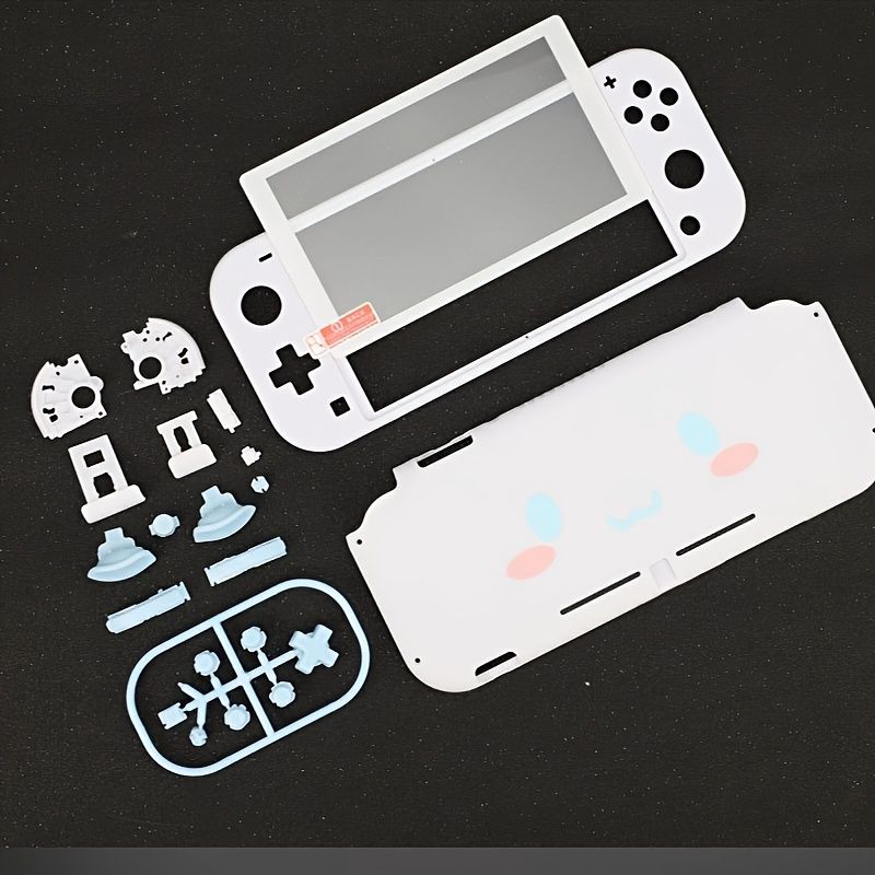 任天堂スイッチライト交換用シェルキット ボタン＆ツール付き マット仕上げカスタマイズセット ゲーム機用 DIY保護ケースカバーハウジング＆ボタンパーツ - 分解ツール＆強化ガラススクリーンプロテクター付き