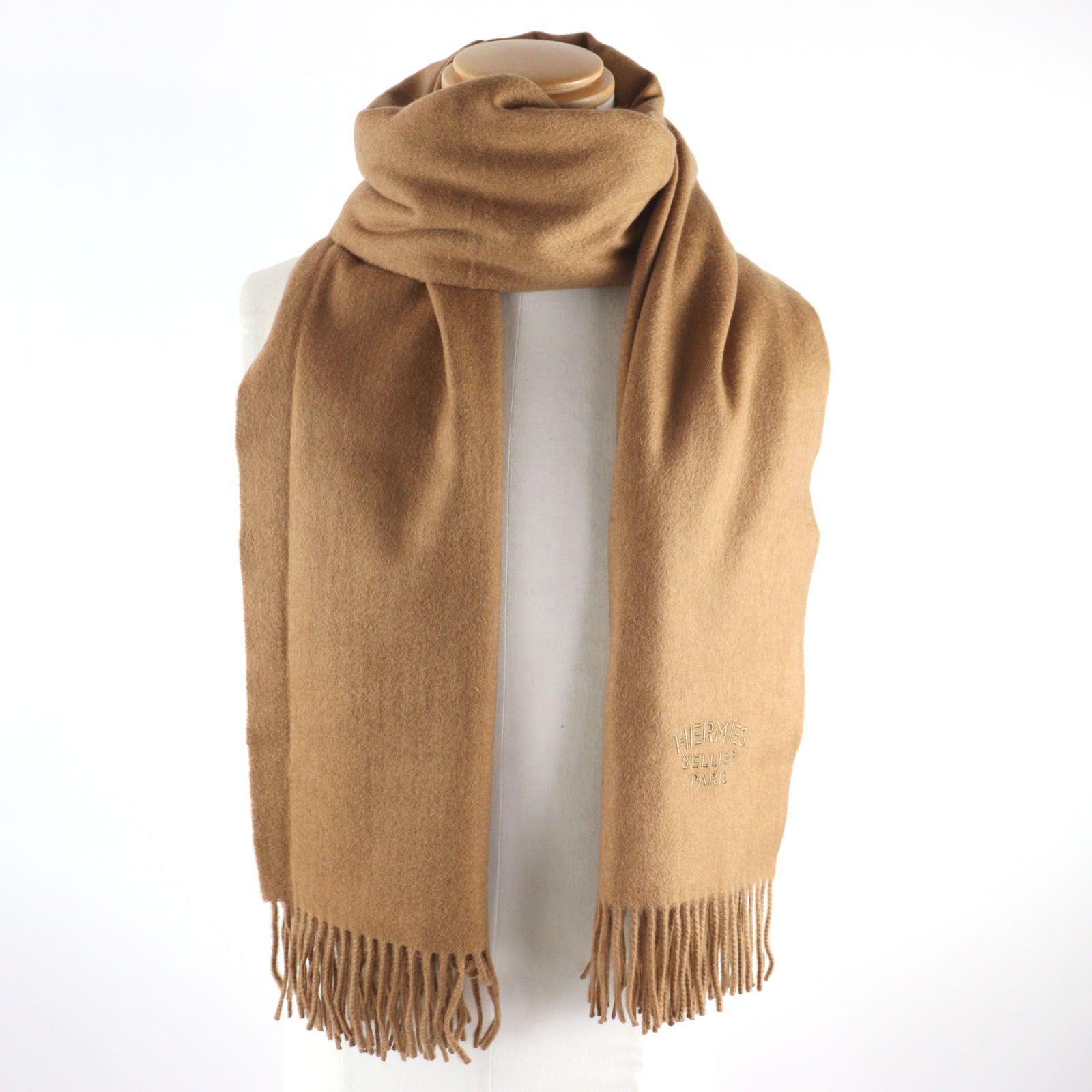 【T.T】STOLE/LOT.015_Camel (難あり) T.T】STOLE/LOT.015_Camel (難あり) （peau de l'ours（ポー・ド