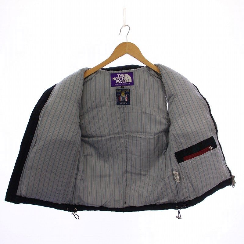 THE NORTH FACE PURPLE LABEL ザノースフェイスパープルレーベル ベストM ブラック 薄手 PERTEX 裏チェック ダブルジップ NP2057 THE NORTH FACE PURPLE LABEL ザ ノースフェイスパープル