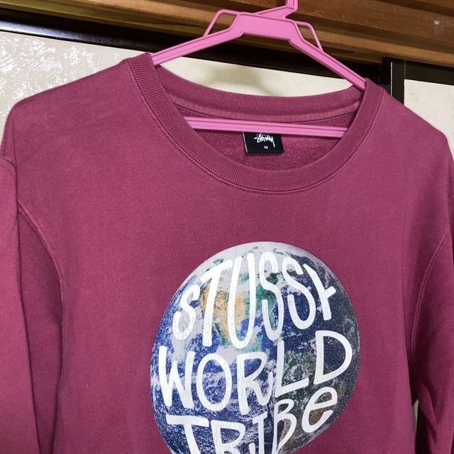 STUSSY トレーナー スウェット 紫 メンズ Mサイズ Stussy パーカー Mサイズ パープル 王冠デザイン パープル（紫）系